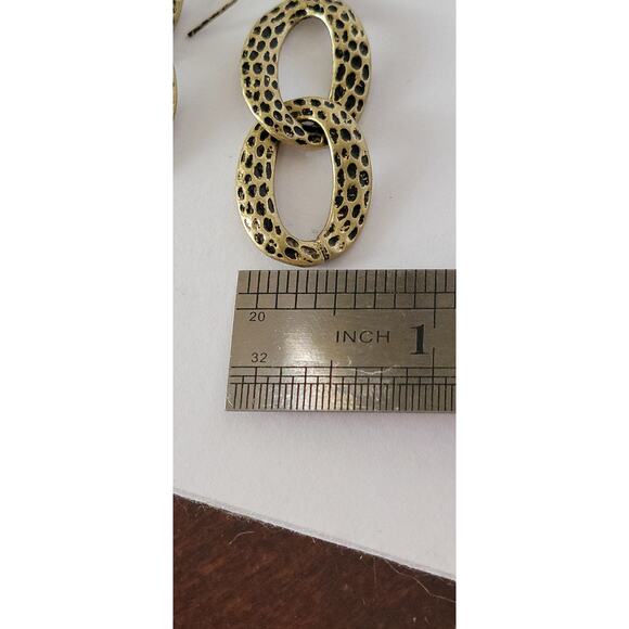 Vintage Avon Linked Oval Dangle Earrings - Picture 14 of 14